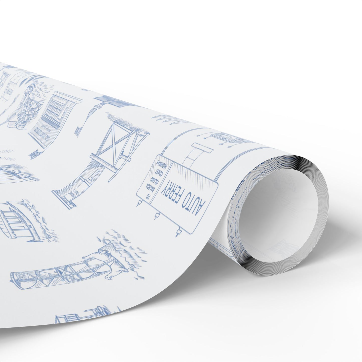 Newporter Wrapping Paper in Marine