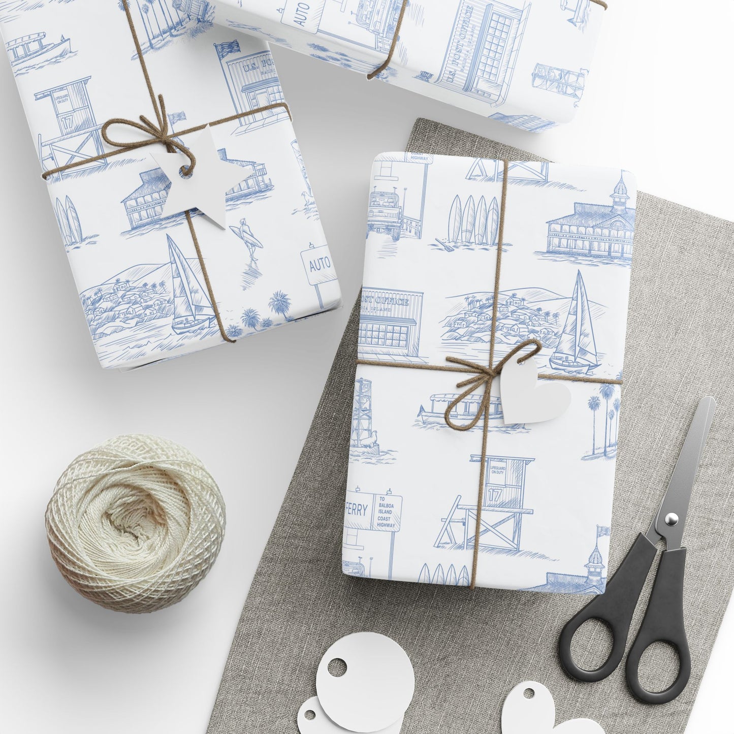 Newporter Wrapping Paper in Marine