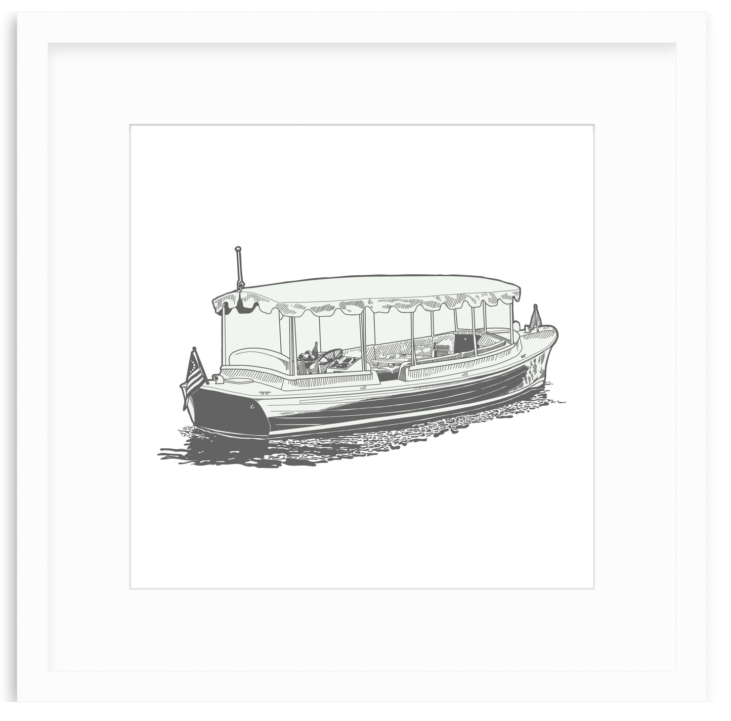 Duffy Boat Framed Art Print