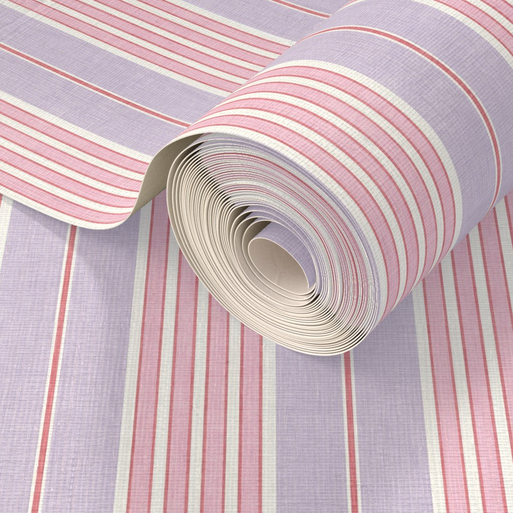 Vintage Ticking Stripes Wallpaper