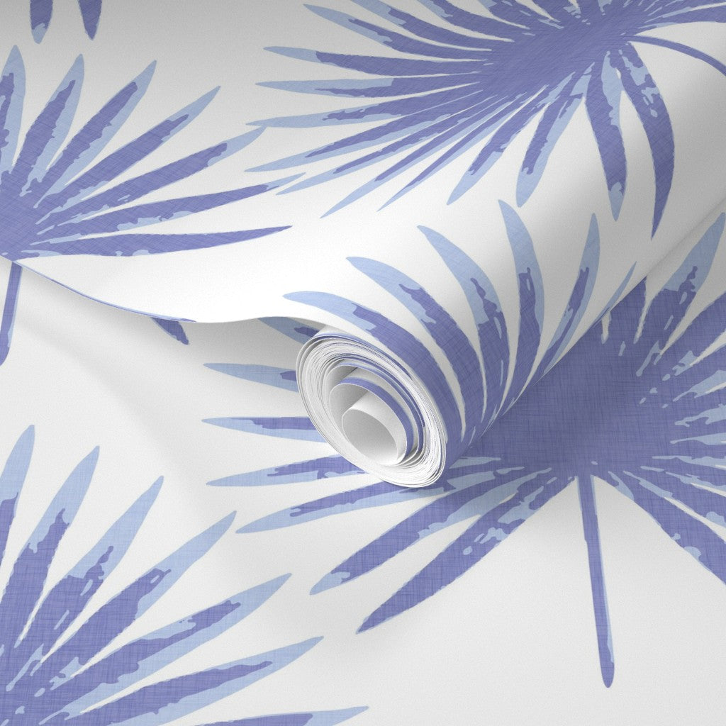 Linen Palm Leaves Wallpaper