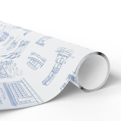 Newporter Wrapping Paper in Marine