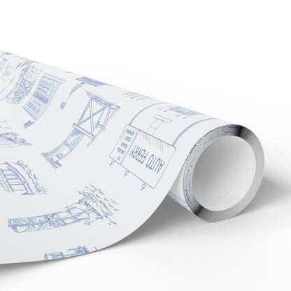 Newporter Wrapping Paper in Marine