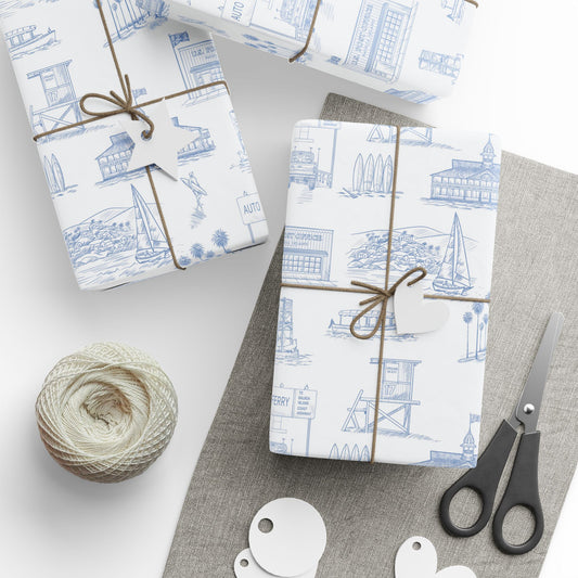 Newporter Wrapping Paper in Marine