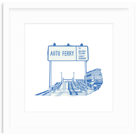 Auto Ferry Framed Art Print