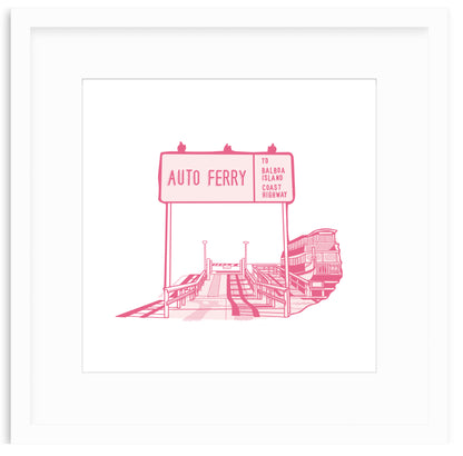 Auto Ferry Framed Art Print