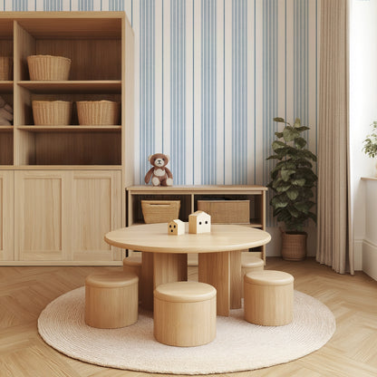 Vintage Ticking Stripes Wallpaper