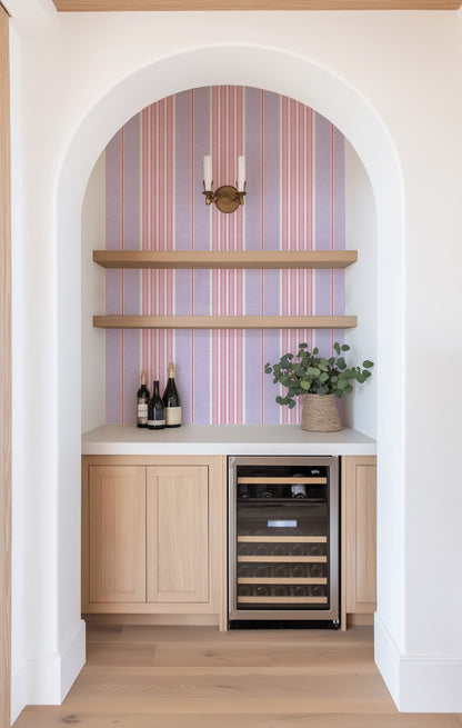 Vintage Ticking Stripes Wallpaper