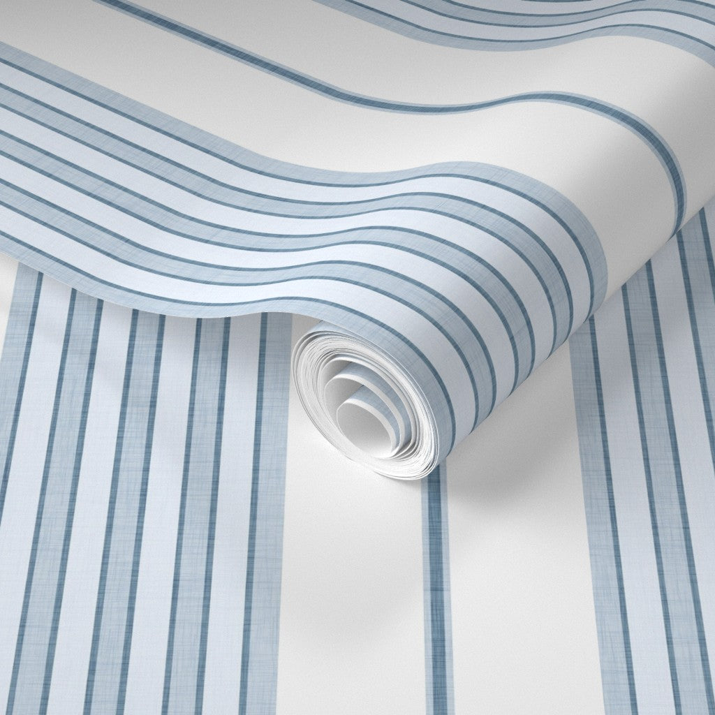 Vintage Ticking Stripes Wallpaper