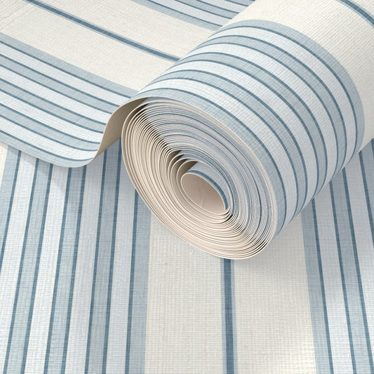 Vintage Ticking Stripes Grasscloth