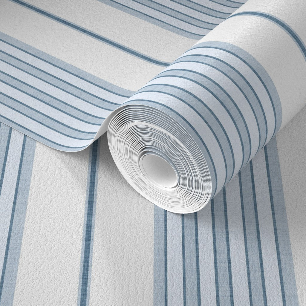 Vintage Ticking Stripes Wallpaper