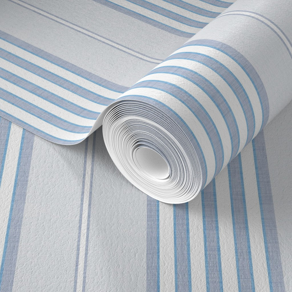 Vintage Ticking Stripes Wallpaper