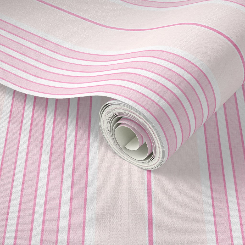 Vintage Ticking Stripes Wallpaper