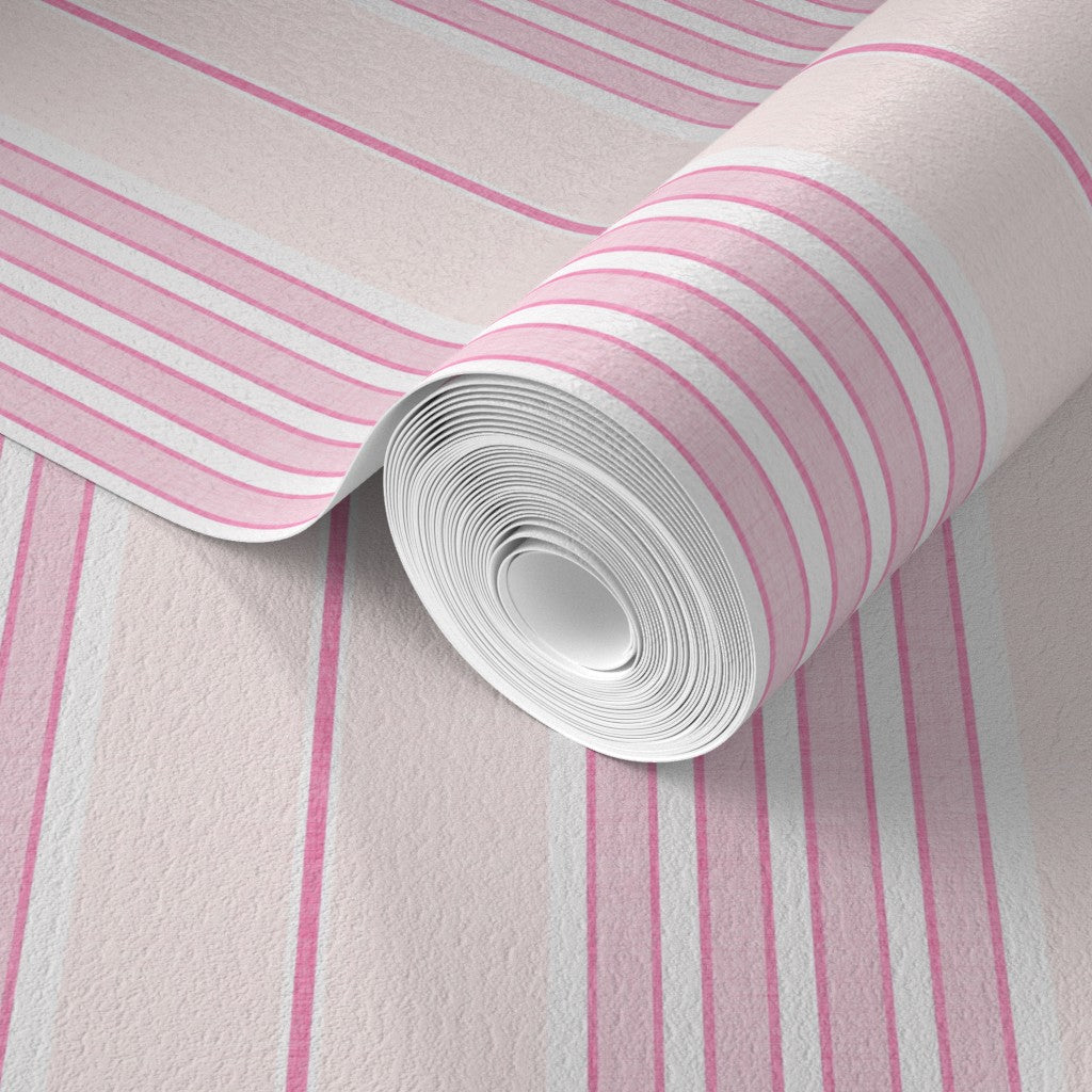 Vintage Ticking Stripes Wallpaper