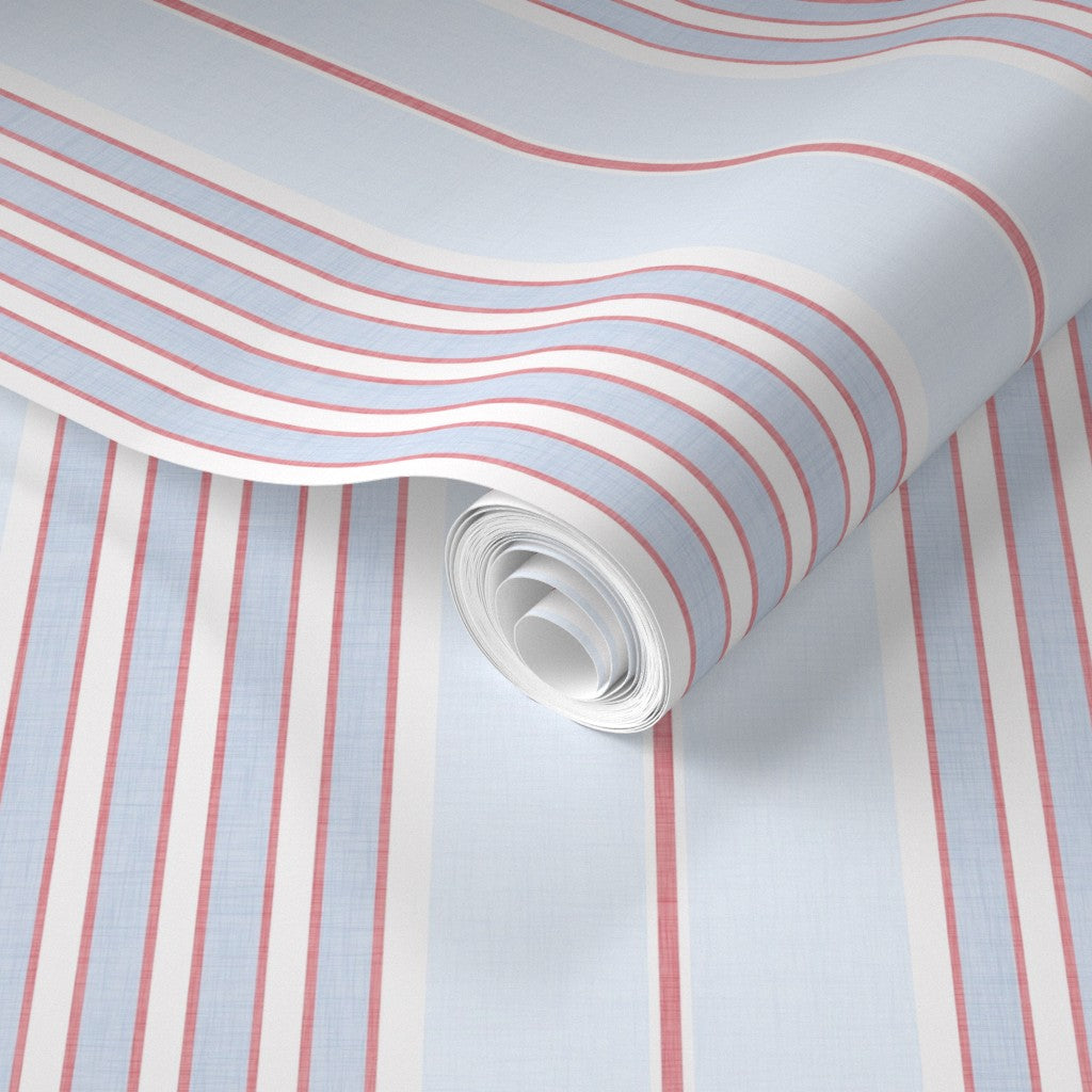 Vintage Ticking Stripes Wallpaper