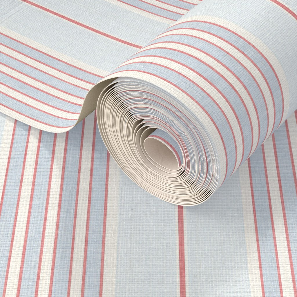 Vintage Ticking Stripes Wallpaper