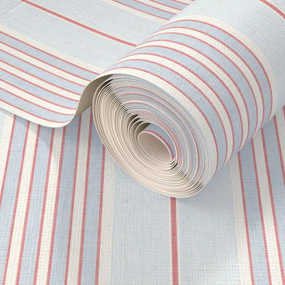 Vintage Ticking Stripes Wallpaper
