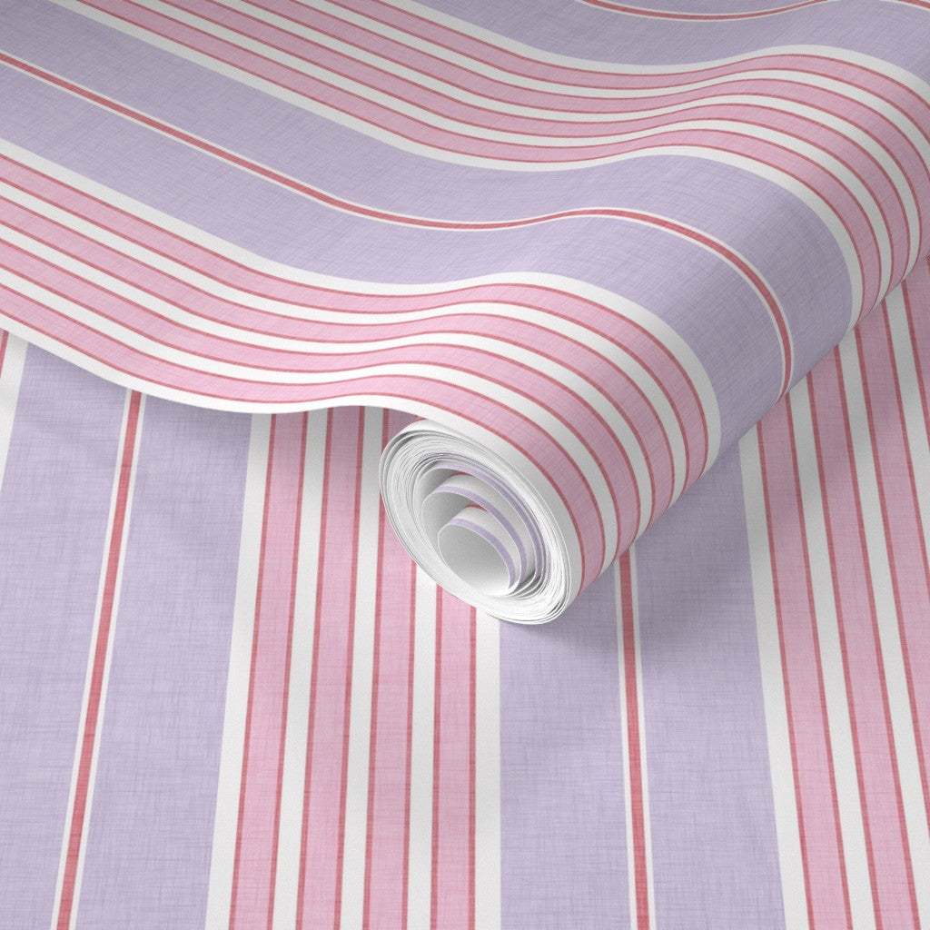 Vintage Ticking Stripes Wallpaper