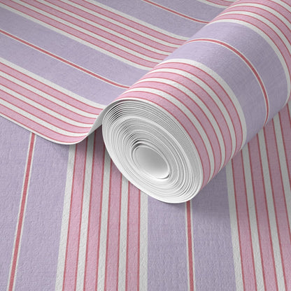Vintage Ticking Stripes Wallpaper