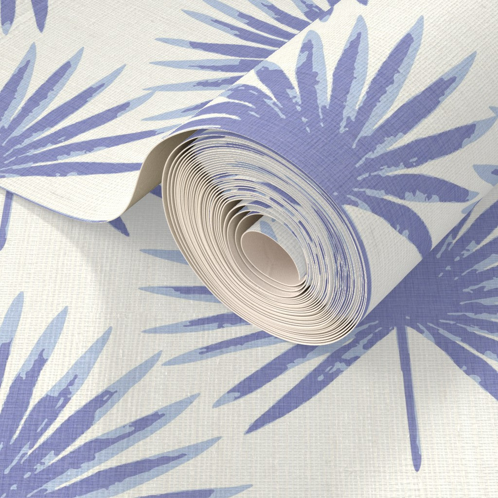 Linen Palm Leaves Wallpaper