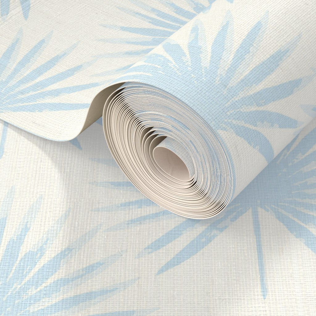 Linen Palm Leaves Wallpaper