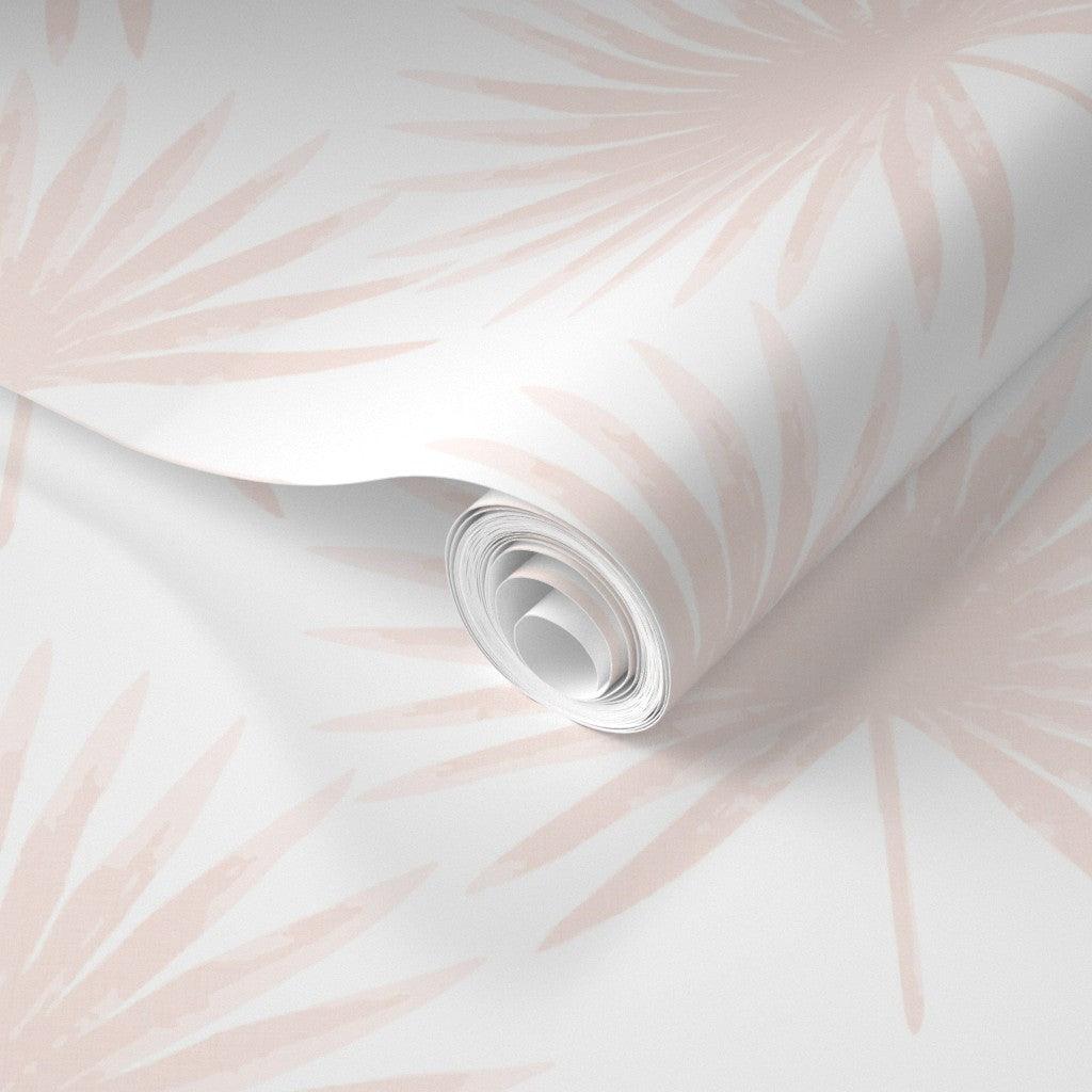 Linen Palm Leaves Wallpaper